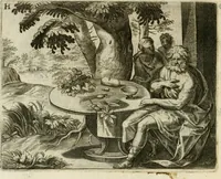 An illustration from Mikrokosmos = Parvvs mvndvs (1579)