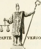 An illustration from Milano sempre grande : nel procurare la promozione de' suoi figli alla dignità di padre e di pastore, nell' ergere pomposo apparato a riceverli, nel mantenere vn filiale ossequio dopo riceuuti : circonstanze descritte nell' elezione, e nel solenne ingresso fatto in Milano dall' eminentissimo signor cardinale Federico Caccia suo arciuescouo, il giorno 11. di decembre 1696 (1697)