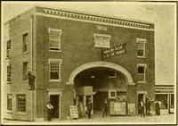 An illustration from Milestones along the color line : a souvenir of Durham, N.C., showing the progress of a race (1922)