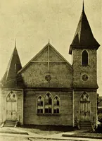 An illustration from Milestones along the color line : a souvenir of Durham, N.C., showing the progress of a race (1922)