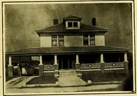 An illustration from Milestones along the color line : a souvenir of Durham, N.C., showing the progress of a race (1922)