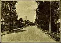 An illustration from Milestones along the color line : a souvenir of Durham, N.C., showing the progress of a race (1922)
