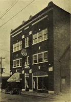 An illustration from Milestones along the color line : a souvenir of Durham, N.C., showing the progress of a race (1922)
