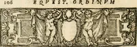 An illustration from Militarium ordinum origines, statuta, symbola, et insignia, iconibus, additis genuinis : hac editione multorum ordinum, & quoquot extitere, accessione locupletata, serie[que] temporum distributa (1623)
