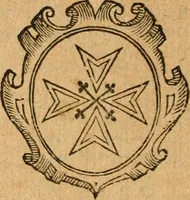 An illustration from Militarium ordinum origines, statuta, symbola, et insignia, iconibus, additis genuinis : hac editione multorum ordinum, & quoquot extitere, accessione locupletata, serie[que] temporum distributa (1623)