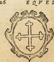 An illustration from Militarium ordinum origines, statuta, symbola, et insignia, iconibus, additis genuinis : hac editione multorum ordinum, & quoquot extitere, accessione locupletata, serie[que] temporum distributa (1623)