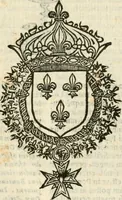 An illustration from Militarium ordinum origines, statuta, symbola, et insignia, iconibus, additis genuinis : hac editione multorum ordinum, & quoquot extitere, accessione locupletata, serie[que] temporum distributa (1623)