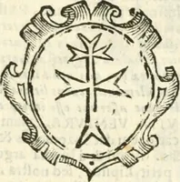 An illustration from Militarium ordinum origines, statuta, symbola, et insignia, iconibus, additis genuinis : hac editione multorum ordinum, & quoquot extitere, accessione locupletata, serie[que] temporum distributa (1623)