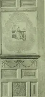 An illustration from Millwork catalogue : makers of the original patent dowelled doors, sash, blinds, fine interior finish, store and office fixtures, bank counters, dealers in lumber, etc (1904)