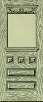 An illustration from Millwork catalogue : makers of the original patent dowelled doors, sash, blinds, fine interior finish, store and office fixtures, bank counters, dealers in lumber, etc (1904)