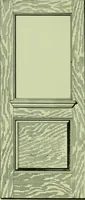An illustration from Millwork catalogue : makers of the original patent dowelled doors, sash, blinds, fine interior finish, store and office fixtures, bank counters, dealers in lumber, etc (1904)