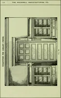 An illustration from Millwork catalogue : makers of the original patent dowelled doors, sash, blinds, fine interior finish, store and office fixtures, bank counters, dealers in lumber, etc (1904)