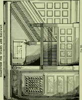 An illustration from Millwork catalogue : makers of the original patent dowelled doors, sash, blinds, fine interior finish, store and office fixtures, bank counters, dealers in lumber, etc (1904)