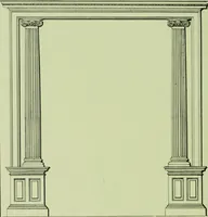 An illustration from Millwork catalogue : makers of the original patent dowelled doors, sash, blinds, fine interior finish, store and office fixtures, bank counters, dealers in lumber, etc (1904)