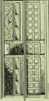 An illustration from Millwork catalogue : makers of the original patent dowelled doors, sash, blinds, fine interior finish, store and office fixtures, bank counters, dealers in lumber, etc (1904)