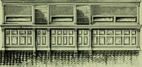 An illustration from Millwork catalogue : makers of the original patent dowelled doors, sash, blinds, fine interior finish, store and office fixtures, bank counters, dealers in lumber, etc (1904)