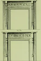 An illustration from Millwork catalogue : makers of the original patent dowelled doors, sash, blinds, fine interior finish, store and office fixtures, bank counters, dealers in lumber, etc (1904)