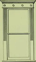 An illustration from Millwork catalogue : makers of the original patent dowelled doors, sash, blinds, fine interior finish, store and office fixtures, bank counters, dealers in lumber, etc (1904)