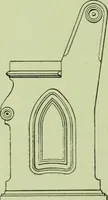 An illustration from Millwork catalogue : makers of the original patent dowelled doors, sash, blinds, fine interior finish, store and office fixtures, bank counters, dealers in lumber, etc (1904)