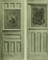 An illustration from Millwork catalogue : makers of the original patent dowelled doors, sash, blinds, fine interior finish, store and office fixtures, bank counters, dealers in lumber, etc (1904)