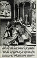An illustration from Miracvla et beneficia SS. Rosario virginis matris devotis a Deo opt. max. collata (1610)