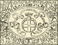 An illustration from The mirrovr of maiestie: or, The badges of honovr conceitedly emblazoned. A photo-lith. fac-simile reprint from Mr. Corser's perfect copy. A.D. 1618 (1870)