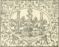 An illustration from The mirrovr of maiestie: or, The badges of honovr conceitedly emblazoned. A photo-lith. fac-simile reprint from Mr. Corser's perfect copy. A.D. 1618 (1870)