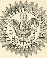 An illustration from The mirrovr of maiestie: or, The badges of honovr conceitedly emblazoned. A photo-lith. fac-simile reprint from Mr. Corser's perfect copy. A.D. 1618 (1870)