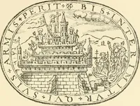 An illustration from The mirrovr of maiestie: or, The badges of honovr conceitedly emblazoned. A photo-lith. fac-simile reprint from Mr. Corser's perfect copy. A.D. 1618 (1870)