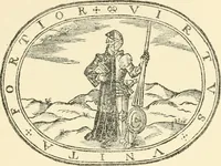 An illustration from The mirrovr of maiestie: or, The badges of honovr conceitedly emblazoned. A photo-lith. fac-simile reprint from Mr. Corser's perfect copy. A.D. 1618 (1870)