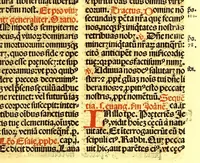 An illustration from Missale romanum ordinarium. : Misale romanum nuper adoptatum co[m]modu[m] quoru[m]cu[m]q[ue] sacerdotu[m] summa diligentia distinctu[m]: atq[ue] ita ex nouo ordine digestu[m] vt apposit[is] introitib[us], gradualib[us], offertorijs [et] co[m]munionibus o[mn]es miss[a]e sint in suis loc[is] integre. In quo etia[m] adiunct[a]e sunt mult[a]e miss[a]e uou[a]e [sic], [et] alia plurima sup[er]addita, q[uae] in missalib[us] hacten[us] i[m]p[re]ssis d[e]sideraba[n]tur. 1561 (1561)