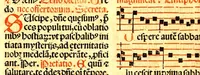 An illustration from Missale romanum ordinarium. : Misale romanum nuper adoptatum co[m]modu[m] quoru[m]cu[m]q[ue] sacerdotu[m] summa diligentia distinctu[m]: atq[ue] ita ex nouo ordine digestu[m] vt apposit[is] introitib[us], gradualib[us], offertorijs [et] co[m]munionibus o[mn]es miss[a]e sint in suis loc[is] integre. In quo etia[m] adiunct[a]e sunt mult[a]e miss[a]e uou[a]e [sic], [et] alia plurima sup[er]addita, q[uae] in missalib[us] hacten[us] i[m]p[re]ssis d[e]sideraba[n]tur. 1561 (1561)