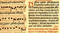 An illustration from Missale romanum ordinarium. : Misale romanum nuper adoptatum co[m]modu[m] quoru[m]cu[m]q[ue] sacerdotu[m] summa diligentia distinctu[m]: atq[ue] ita ex nouo ordine digestu[m] vt apposit[is] introitib[us], gradualib[us], offertorijs [et] co[m]munionibus o[mn]es miss[a]e sint in suis loc[is] integre. In quo etia[m] adiunct[a]e sunt mult[a]e miss[a]e uou[a]e [sic], [et] alia plurima sup[er]addita, q[uae] in missalib[us] hacten[us] i[m]p[re]ssis d[e]sideraba[n]tur. 1561 (1561)