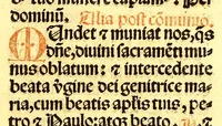 An illustration from Missale romanum ordinarium. : Misale romanum nuper adoptatum co[m]modu[m] quoru[m]cu[m]q[ue] sacerdotu[m] summa diligentia distinctu[m]: atq[ue] ita ex nouo ordine digestu[m] vt apposit[is] introitib[us], gradualib[us], offertorijs [et] co[m]munionibus o[mn]es miss[a]e sint in suis loc[is] integre. In quo etia[m] adiunct[a]e sunt mult[a]e miss[a]e uou[a]e [sic], [et] alia plurima sup[er]addita, q[uae] in missalib[us] hacten[us] i[m]p[re]ssis d[e]sideraba[n]tur. 1561 (1561)