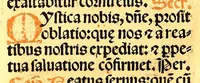 An illustration from Missale romanum ordinarium. : Misale romanum nuper adoptatum co[m]modu[m] quoru[m]cu[m]q[ue] sacerdotu[m] summa diligentia distinctu[m]: atq[ue] ita ex nouo ordine digestu[m] vt apposit[is] introitib[us], gradualib[us], offertorijs [et] co[m]munionibus o[mn]es miss[a]e sint in suis loc[is] integre. In quo etia[m] adiunct[a]e sunt mult[a]e miss[a]e uou[a]e [sic], [et] alia plurima sup[er]addita, q[uae] in missalib[us] hacten[us] i[m]p[re]ssis d[e]sideraba[n]tur. 1561 (1561)