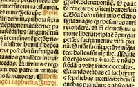An illustration from Missale romanum ordinarium. : Misale romanum nuper adoptatum co[m]modu[m] quoru[m]cu[m]q[ue] sacerdotu[m] summa diligentia distinctu[m]: atq[ue] ita ex nouo ordine digestu[m] vt apposit[is] introitib[us], gradualib[us], offertorijs [et] co[m]munionibus o[mn]es miss[a]e sint in suis loc[is] integre. In quo etia[m] adiunct[a]e sunt mult[a]e miss[a]e uou[a]e [sic], [et] alia plurima sup[er]addita, q[uae] in missalib[us] hacten[us] i[m]p[re]ssis d[e]sideraba[n]tur. 1561 (1561)