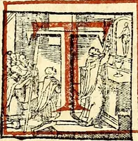 An illustration from Missale romanvm, ex decreto sacrosancti Concilij Tridentini restitum (1575)