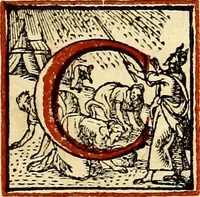 An illustration from Missale romanvm, ex decreto sacrosancti Concilij Tridentini restitum (1575)