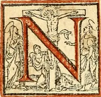 An illustration from Missale romanvm, ex decreto sacrosancti Concilij Tridentini restitum (1575)