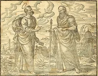 An illustration from Missale romanvm, ex decreto sacrosancti Concilij Tridentini restitum (1575)
