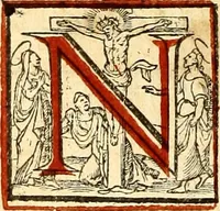 An illustration from Missale romanvm, ex decreto sacrosancti Concilij Tridentini restitum (1575)
