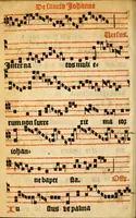 An illustration from Misse familiares cum suis ca[n]tibu[us] angelicis nuperrime ad vngue[m] recognite : nam pleraq[ue] in vetustiorib[us] exe[m]plarib[us] truncata, in hac nouissima recognitione reintegrata sunt sicuti precipue in intonationibus Psalmorum videre est. Misse sole[n]niores toti[us] anni, nuperrime ad vngue[m] recognite. Communes prose totius anni nouissime emendate (1526)