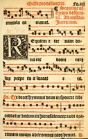 An illustration from Misse familiares cum suis ca[n]tibu[us] angelicis nuperrime ad vngue[m] recognite : nam pleraq[ue] in vetustiorib[us] exe[m]plarib[us] truncata, in hac nouissima recognitione reintegrata sunt sicuti precipue in intonationibus Psalmorum videre est. Misse sole[n]niores toti[us] anni, nuperrime ad vngue[m] recognite. Communes prose totius anni nouissime emendate (1526)