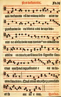 An illustration from Misse familiares cum suis ca[n]tibu[us] angelicis nuperrime ad vngue[m] recognite : nam pleraq[ue] in vetustiorib[us] exe[m]plarib[us] truncata, in hac nouissima recognitione reintegrata sunt sicuti precipue in intonationibus Psalmorum videre est. Misse sole[n]niores toti[us] anni, nuperrime ad vngue[m] recognite. Communes prose totius anni nouissime emendate (1526)