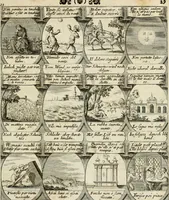 Picture 73 of 181 from M. Laurentii Wolfgangi Woyttens Emblematischer Parnassus : worauf die Musen, ihre Blumen-Lese, zu allerhand Freuden und Trauer-Kräntzen halten : um, den Lob-werthen Tugend-Chor, durch angenehme Rosen : hergegen, das ungezähmte Laster-Thun, mit wildem Dorn- und Distel-Flor, zu krönen : nach specialem Verlangen, in einem Gefilde, von funffzehen Hundert in dreyen verschiedlichen Theilen verfassten .. (1727), leaf 120