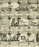 Picture 74 of 181 from M. Laurentii Wolfgangi Woyttens Emblematischer Parnassus : worauf die Musen, ihre Blumen-Lese, zu allerhand Freuden und Trauer-Kräntzen halten : um, den Lob-werthen Tugend-Chor, durch angenehme Rosen : hergegen, das ungezähmte Laster-Thun, mit wildem Dorn- und Distel-Flor, zu krönen : nach specialem Verlangen, in einem Gefilde, von funffzehen Hundert in dreyen verschiedlichen Theilen verfassten .. (1727), leaf 122