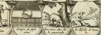 Picture 86 of 181 from M. Laurentii Wolfgangi Woyttens Emblematischer Parnassus : worauf die Musen, ihre Blumen-Lese, zu allerhand Freuden und Trauer-Kräntzen halten : um, den Lob-werthen Tugend-Chor, durch angenehme Rosen : hergegen, das ungezähmte Laster-Thun, mit wildem Dorn- und Distel-Flor, zu krönen : nach specialem Verlangen, in einem Gefilde, von funffzehen Hundert in dreyen verschiedlichen Theilen verfassten .. (1727), leaf 130
