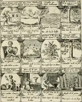 Picture 93 of 181 from M. Laurentii Wolfgangi Woyttens Emblematischer Parnassus : worauf die Musen, ihre Blumen-Lese, zu allerhand Freuden und Trauer-Kräntzen halten : um, den Lob-werthen Tugend-Chor, durch angenehme Rosen : hergegen, das ungezähmte Laster-Thun, mit wildem Dorn- und Distel-Flor, zu krönen : nach specialem Verlangen, in einem Gefilde, von funffzehen Hundert in dreyen verschiedlichen Theilen verfassten .. (1727), leaf 136