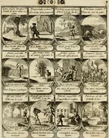 An illustration from M. Laurentii Wolfgangi Woyttens Emblematischer Parnassus : worauf die Musen, ihre Blumen-Lese, zu allerhand Freuden und Trauer-Kräntzen halten : um, den Lob-werthen Tugend-Chor, durch angenehme Rosen : hergegen, das ungezähmte Laster-Thun, mit wildem Dorn- und Distel-Flor, zu krönen : nach specialem Verlangen, in einem Gefilde, von funffzehen Hundert in dreyen verschiedlichen Theilen verfassten .. (1727)