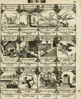 Picture 99 of 181 from M. Laurentii Wolfgangi Woyttens Emblematischer Parnassus : worauf die Musen, ihre Blumen-Lese, zu allerhand Freuden und Trauer-Kräntzen halten : um, den Lob-werthen Tugend-Chor, durch angenehme Rosen : hergegen, das ungezähmte Laster-Thun, mit wildem Dorn- und Distel-Flor, zu krönen : nach specialem Verlangen, in einem Gefilde, von funffzehen Hundert in dreyen verschiedlichen Theilen verfassten .. (1727), leaf 148